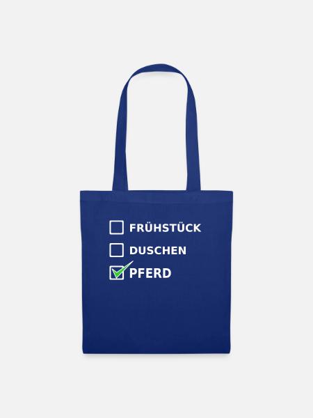 Pferd - Stoffbeutel - Royalblau