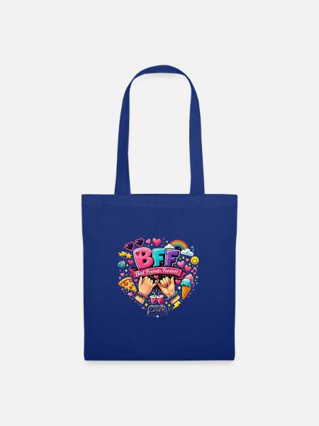 BFF Best Friends Forever - Stoffbeutel - Royalblau