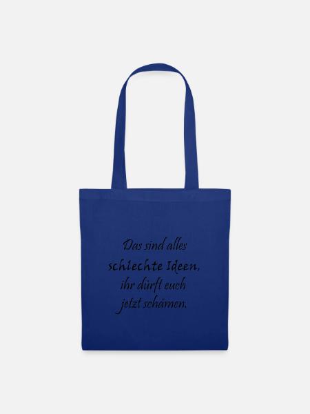 Schlechte Ideen - Stoffbeutel - Royalblau