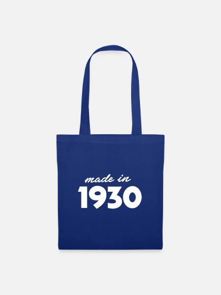 Baujahr 1930 - Stoffbeutel - Royalblau