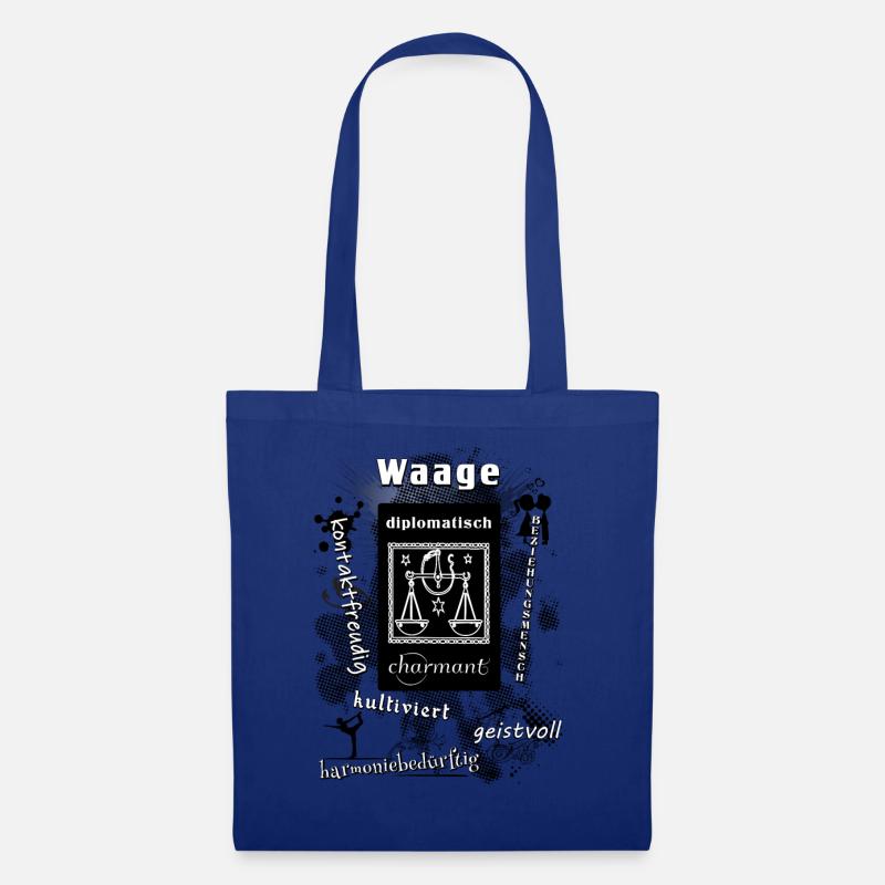 Sternzeichen Waage - Stoffbeutel - Royalblau