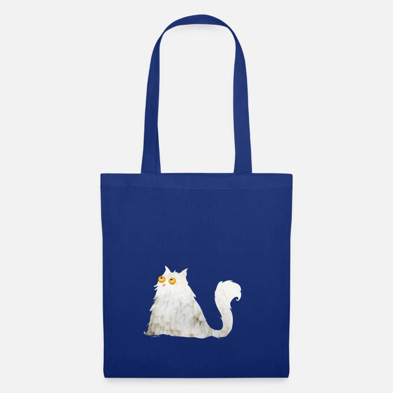 mollige Katze - Stoffbeutel - Royalblau