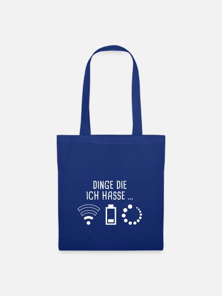 Dinge die ich hasse - kein Empfang - Stoffbeutel - Royalblau