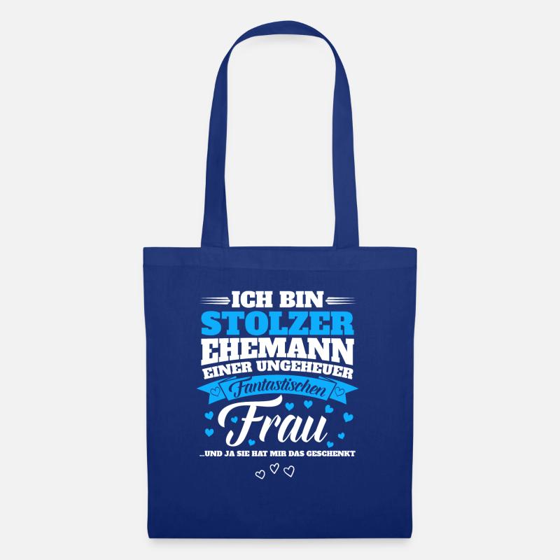 Ich Bin Stolzer Ehemann einer Fantastischen Frau - Stoffbeutel - Royalblau