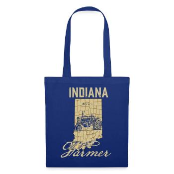 Indiana Farmer Tractor Lover Carte d’État Farming Loc - Sac en tissu - bleu royal - Devant