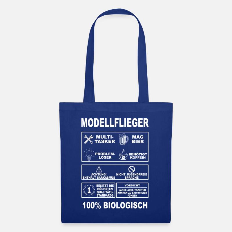 Modellflug Pilot Modellbau Flugzeug Modellbauer - Stoffbeutel - Royalblau