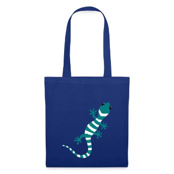 Gecko Salamander Lizard Reptile cadeau d'escalade - Sac en tissu - bleu royal - Devant