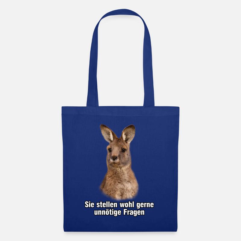 Sie stellen wohl gerne unnötige Fragen Känguru - Stoffbeutel - Royalblau