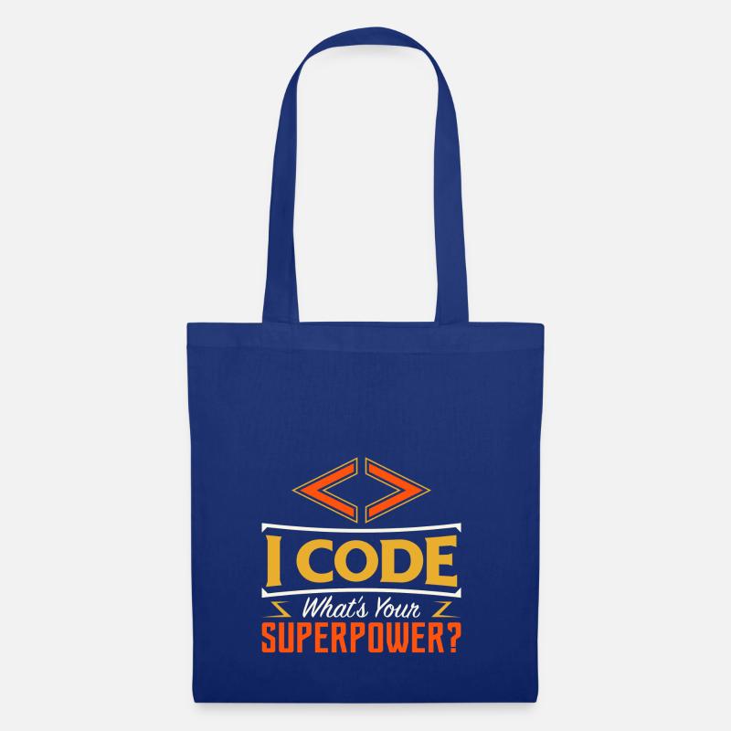 I code what's your superpower ? - Tote Bag - royal blue