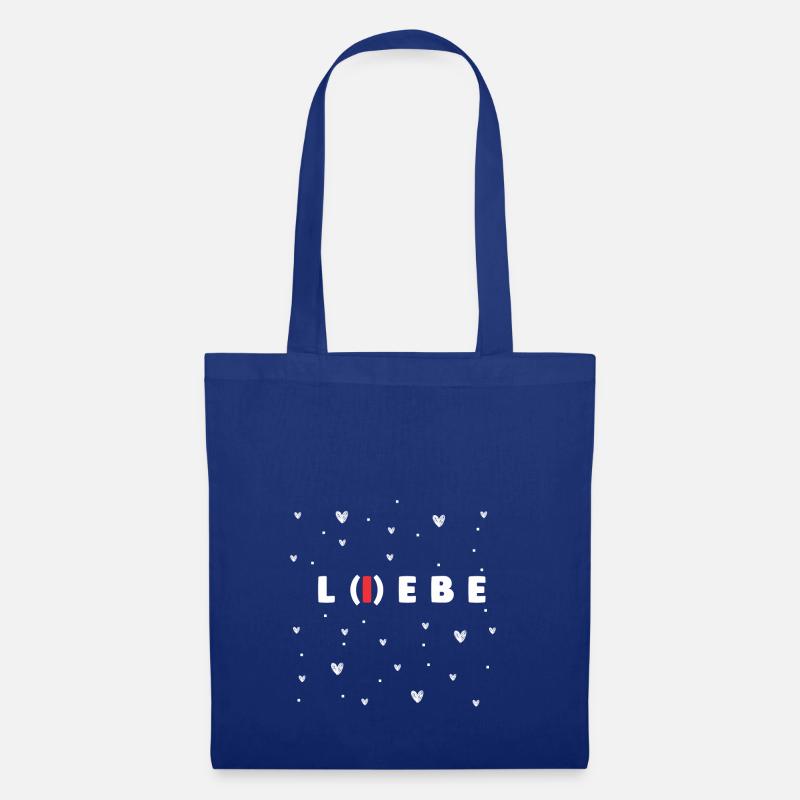 L(I)EBE - Stoffbeutel - Royalblau