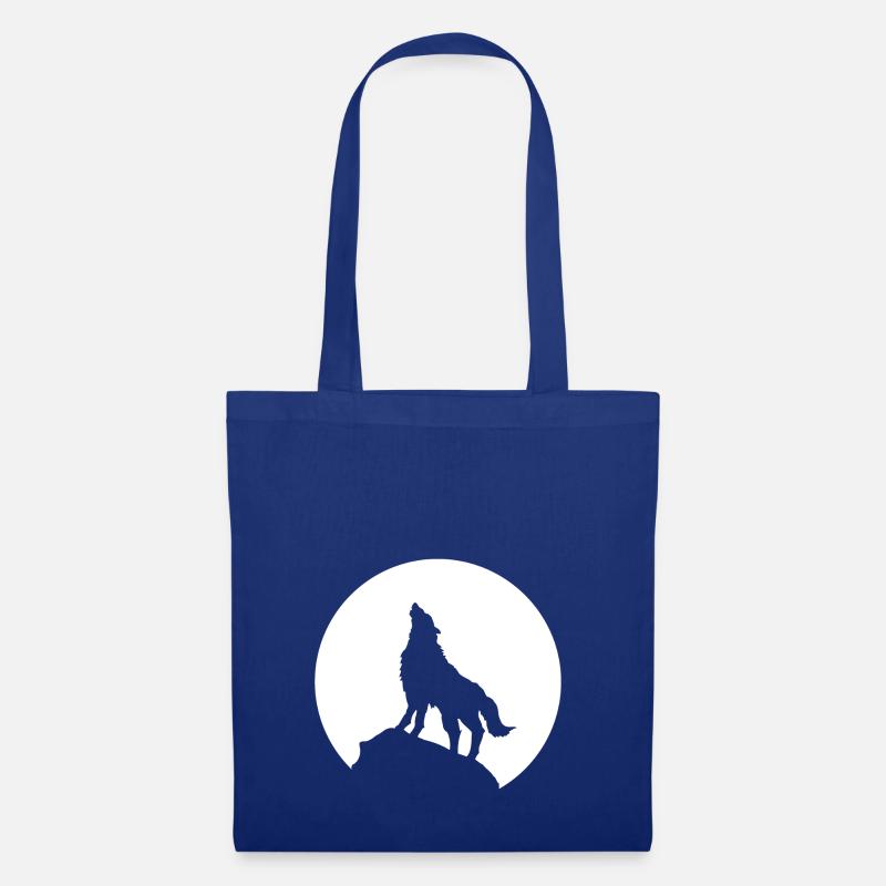 Wolf - Stoffbeutel - Royalblau