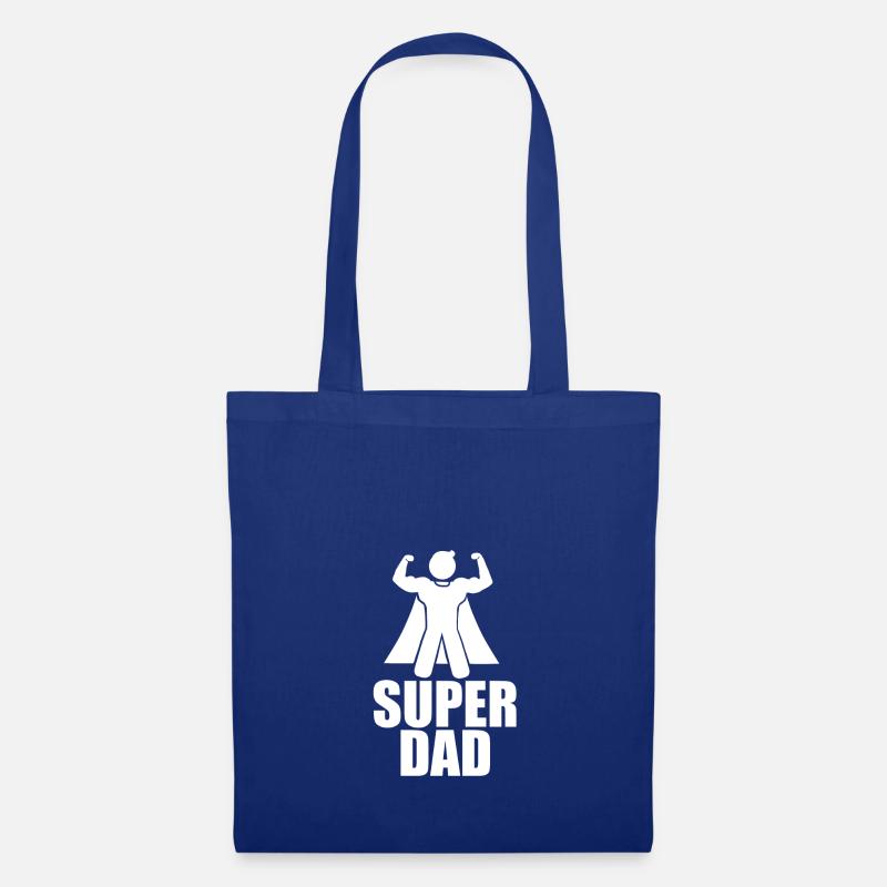 "SUPER DAD" Tshirt - Geschenkidee - Stoffbeutel - Royalblau