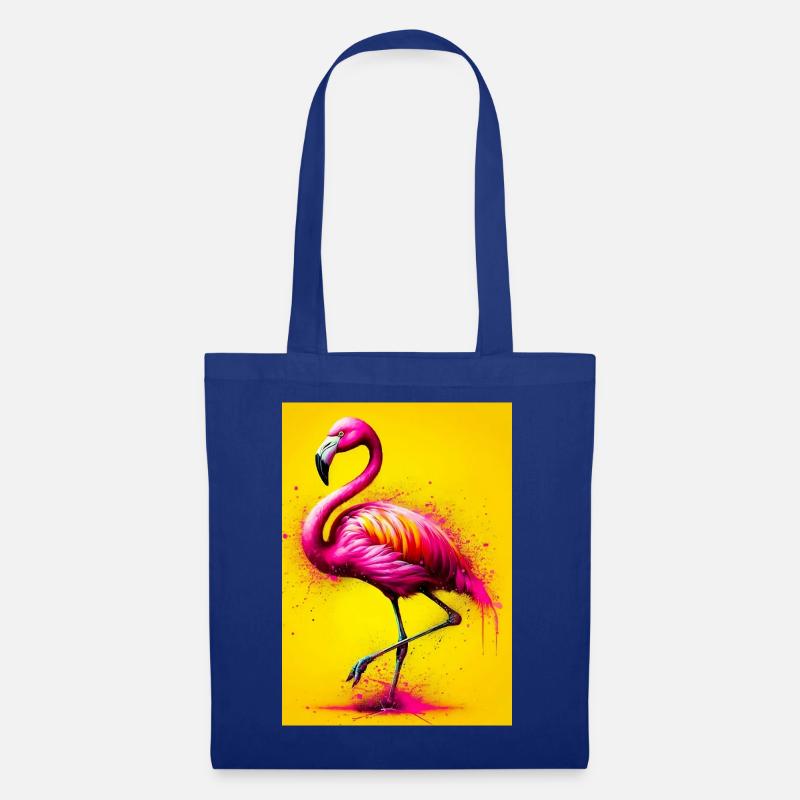 Flamingo - Stoffbeutel - Royalblau