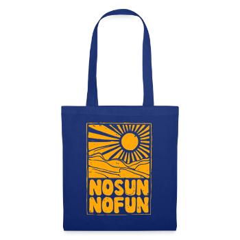 No Sun No Fun Sonnenlandschaft - Stoffbeutel - Royalblau - Vorne