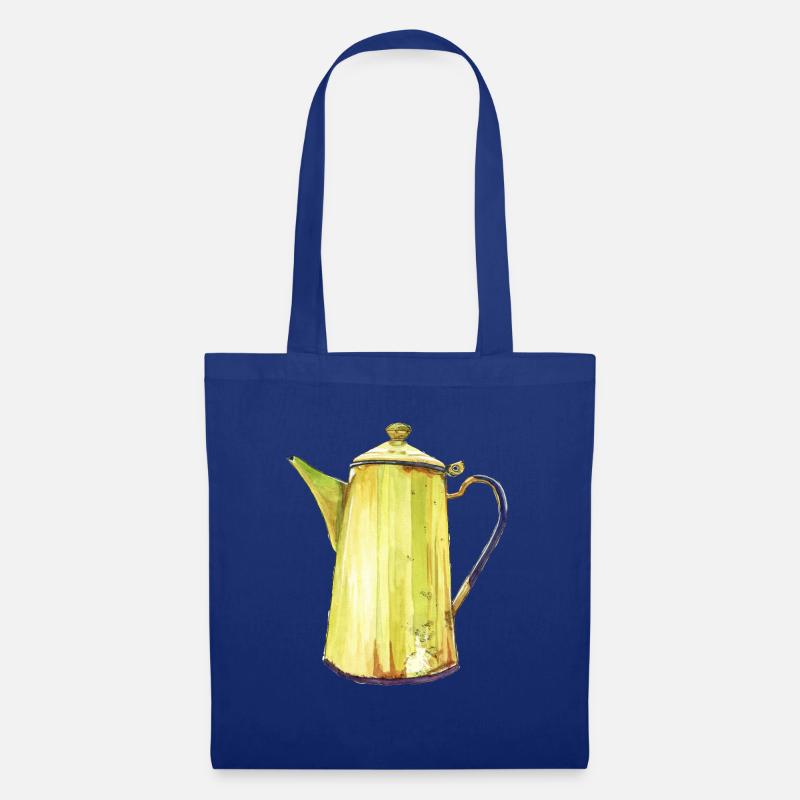 Kaffeekanne - Stoffbeutel - Royalblau