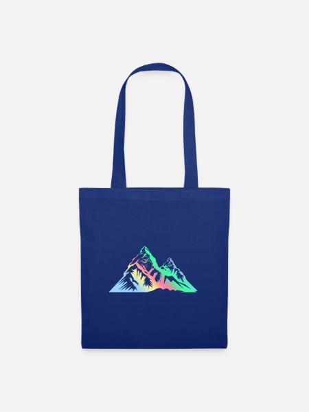 Berge Bunt Gebirge - Stoffbeutel - Royalblau