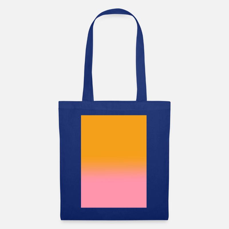 Gradient - orange rosa personalisierbar - Stoffbeutel - Royalblau