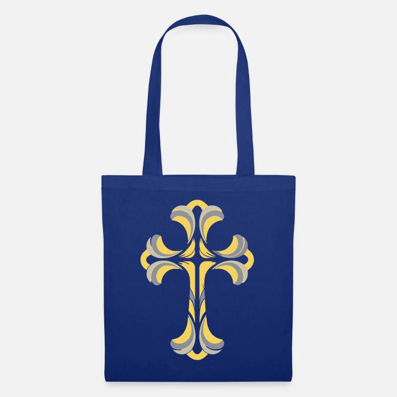 Kreuz Motiv - Stoffbeutel - Royalblau