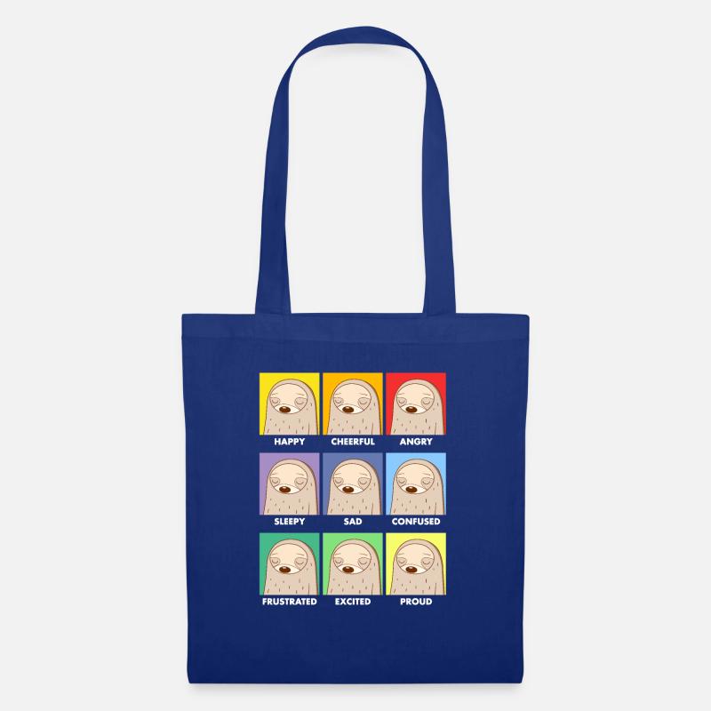 Faule Gesichter COLORE DARK - Stoffbeutel - Royalblau