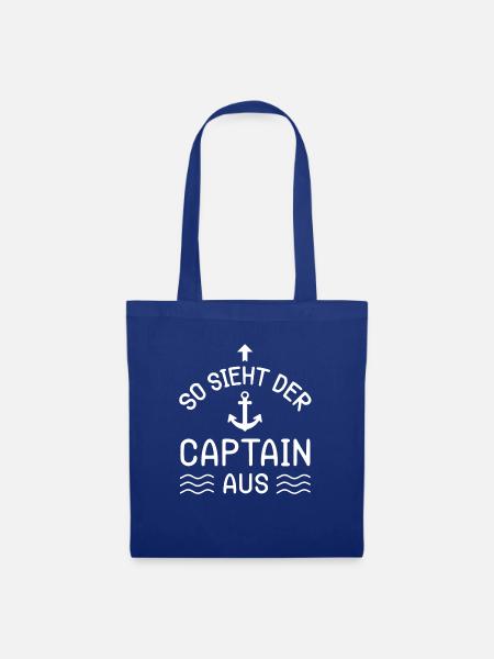 Kapitän T-Shirt Captain Bootfahrten Boot Geschenk - Stoffbeutel - Royalblau