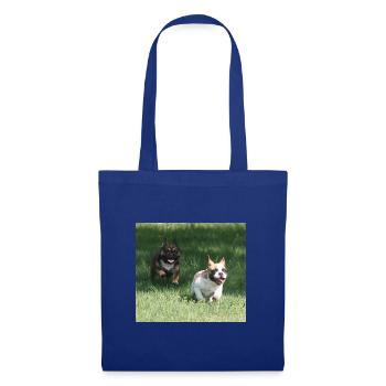Angel and Wanda our French Bulldogs - Tote Bag - royal blue - Front