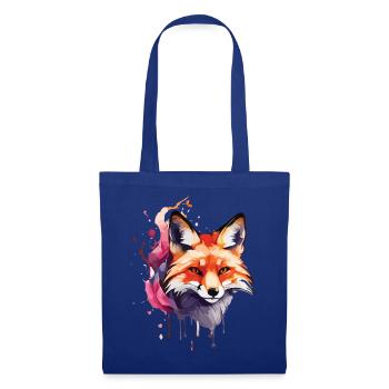 Aquarelle Fox - Sac en tissu - bleu royal - Devant