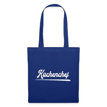 Küchenchef Kochen Chef de Cuisine Chefkoch Koch - Stoffbeutel - Royalblau - Vorne