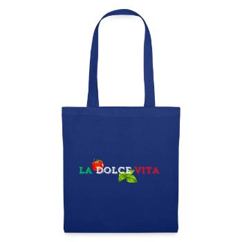 La Dolce Vita - Das süße Leben - Stoffbeutel - Royalblau - Vorne