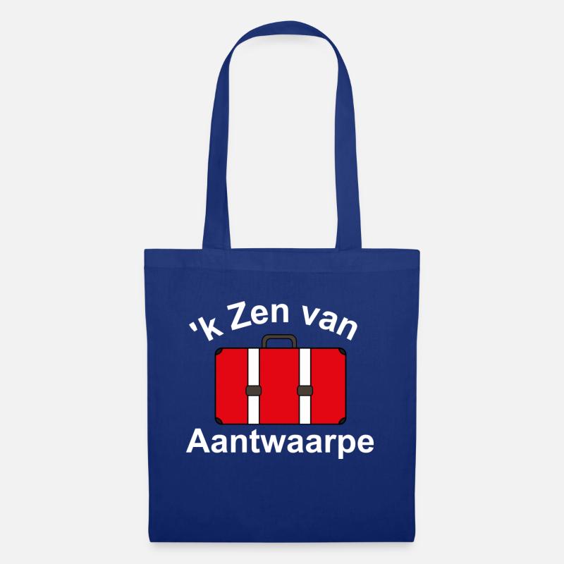 'k Zen van Aantwaarpe. Antwerpener Dialekt - Stoffbeutel - Royalblau
