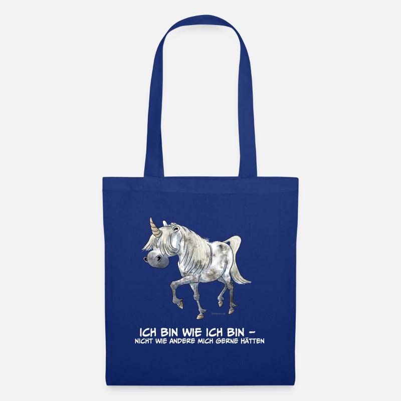 Einhorn IchBinWieIchBin - Stoffbeutel - Royalblau
