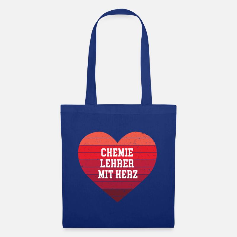 Chemielehrer mit Herz Danke Bester Chemie Lehrer - Stoffbeutel - Royalblau