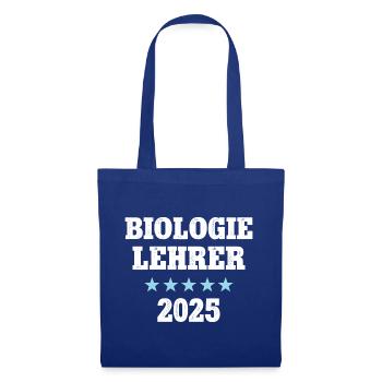 Biologie Lehrer 2025 Biolehrer Studium Lehramt - Stoffbeutel - Royalblau - Vorne