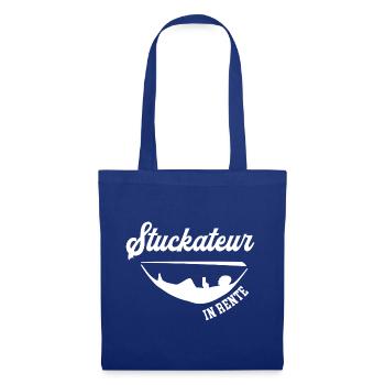 Stuckateur Rente Rentner Stukkateur Ruhestand - Stoffbeutel - Royalblau - Vorne