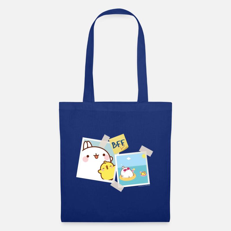 Molang Piu Piu BFF Beste Freunde - Stoffbeutel - Royalblau