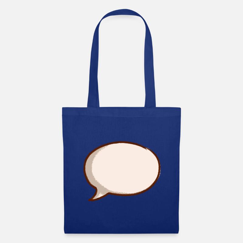Sprechblase speech bubble bulle Spruch Kommentar - Stoffbeutel - Royalblau