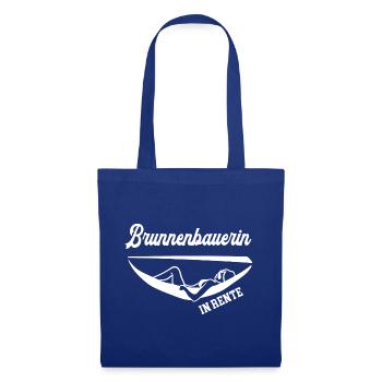 Brunnenbauerin Rente Rentnerin Brunnenbauerinnen - Stoffbeutel - Royalblau - Vorne