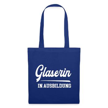 Glaserin Ausbildung Glaserazubine Lehre Azubi - Stoffbeutel - Royalblau - Vorne