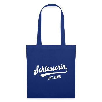 Schlosserin 2025 Ausbildung Lehre Beruf Schlosser - Stoffbeutel - Royalblau - Vorne