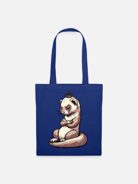 Frettchen Frettchenhalter Frettchenbesitzer - Stoffbeutel - Royalblau