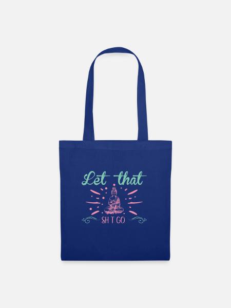 Yoga Buddha Meditation Stresslinderung Lass es - Stoffbeutel - Royalblau