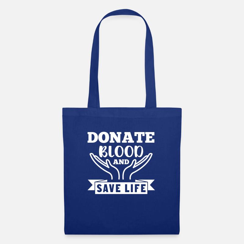 Blutspende Blutspenden Blutspender - Stoffbeutel - Royalblau