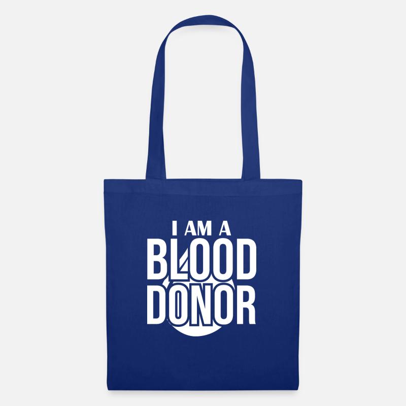Blutspende Blutspenden Blutspender - Stoffbeutel - Royalblau