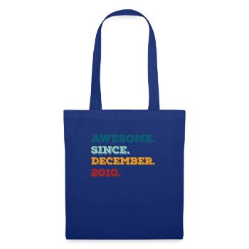 Birthday December 2010 Born Year of birth - Tote Bag - royal blue - Front