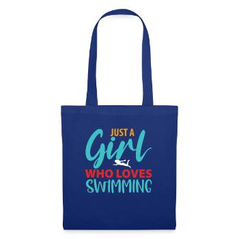 Schwimmerin Schwimmbad Schwimm Sport Schwimmen - Stoffbeutel - Royalblau - Vorne