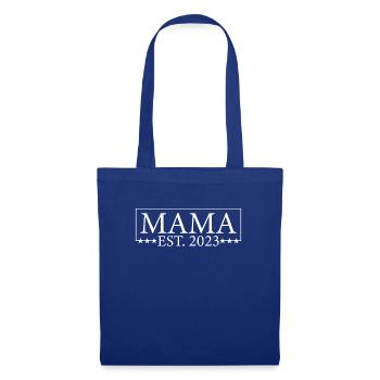 Maman 23 Annonce Mère Bébé Futur maman 2023 - Sac en tissu - bleu royal - Devant