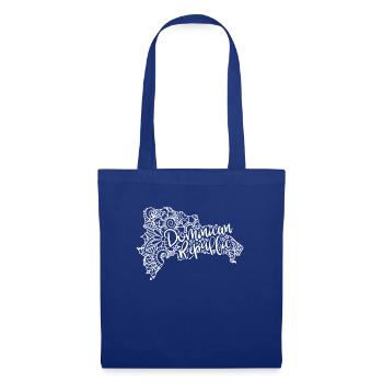 Drapeau du drapeau du cœur de la République dominicaine - Sac en tissu - bleu royal - Devant