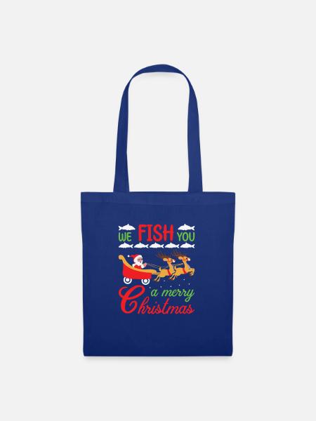 Angler Weihnachten Angeln Fisch Fischen Geschenk - Stoffbeutel - Royalblau