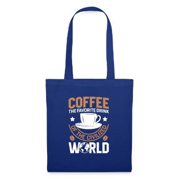 Café Sarcasme Amis Bonheur Joie Cappuccino - Sac en tissu - bleu royal - Devant