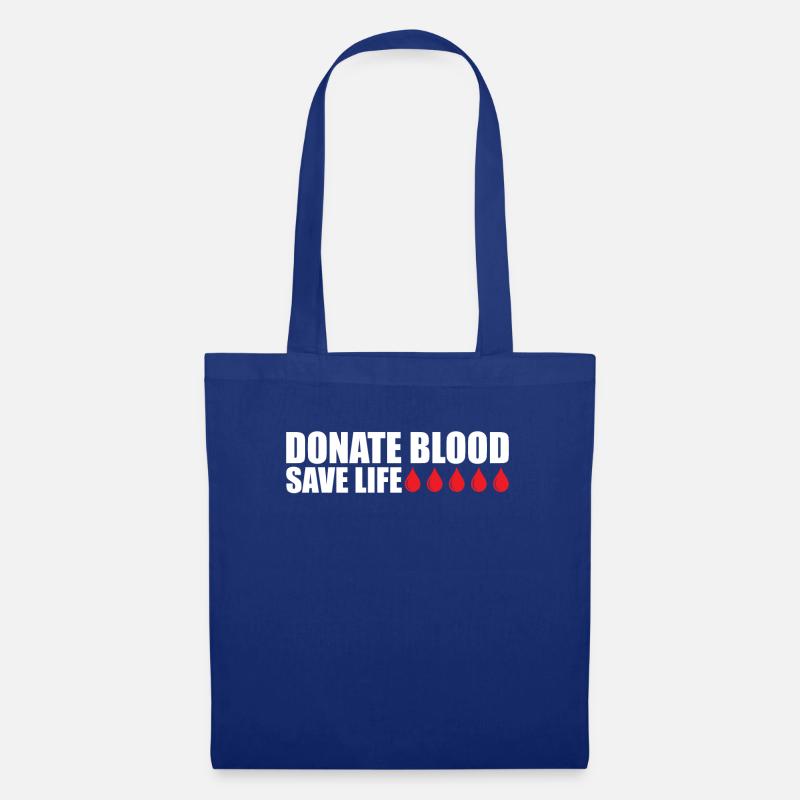 Blutspende Blutspenden Blutspender - Stoffbeutel - Royalblau