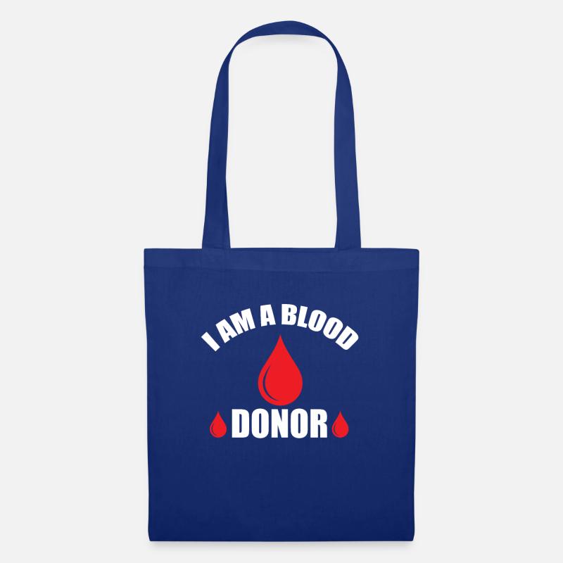 Blutspende Blutspenden Blutspender - Stoffbeutel - Royalblau